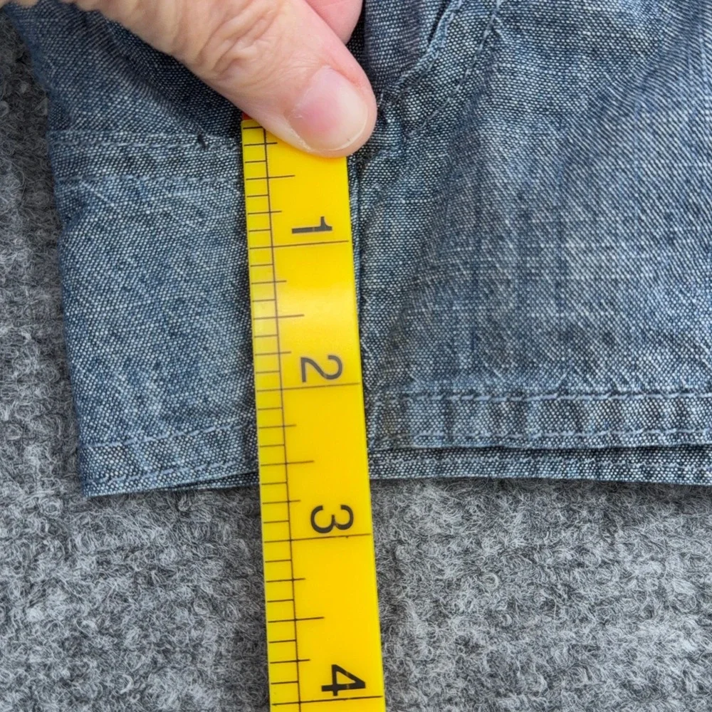 J.Crew Women Small 100%‎ Cotton Blue Chambray Drawstring Shorts